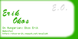 erik okos business card